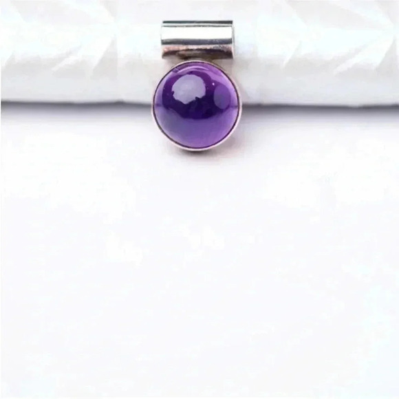 Dazzling VINTAGE Amethyst Pendant Sterling Silver Gorgeous Little Star - Picture 6 of 16